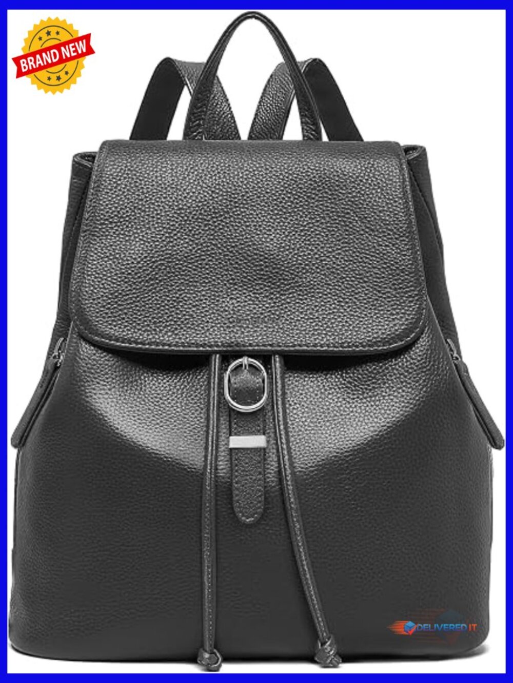 Vegan Leather Drawstring Backpack Purse Stylish Knapsack Travel Work